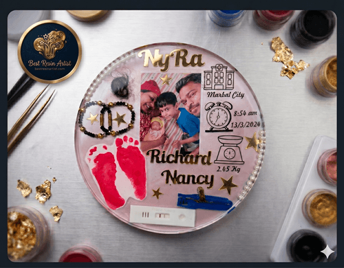 Birth Memory Preservation by Best Resin Artist Shilpa Amit Shrivastava